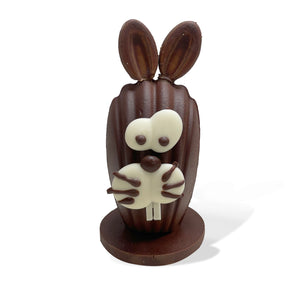 Cocotte ou Lapin garnis de petits oeufs au chocolat au lait feuilletés