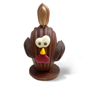 Cocotte ou Lapin garnis de petits oeufs au chocolat au lait feuilletés