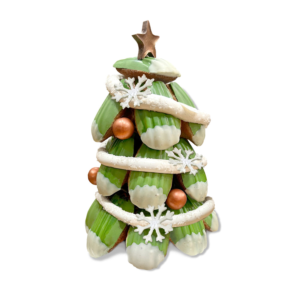 Sapin de Noël 20 madeleines pâtissières dans sa boite